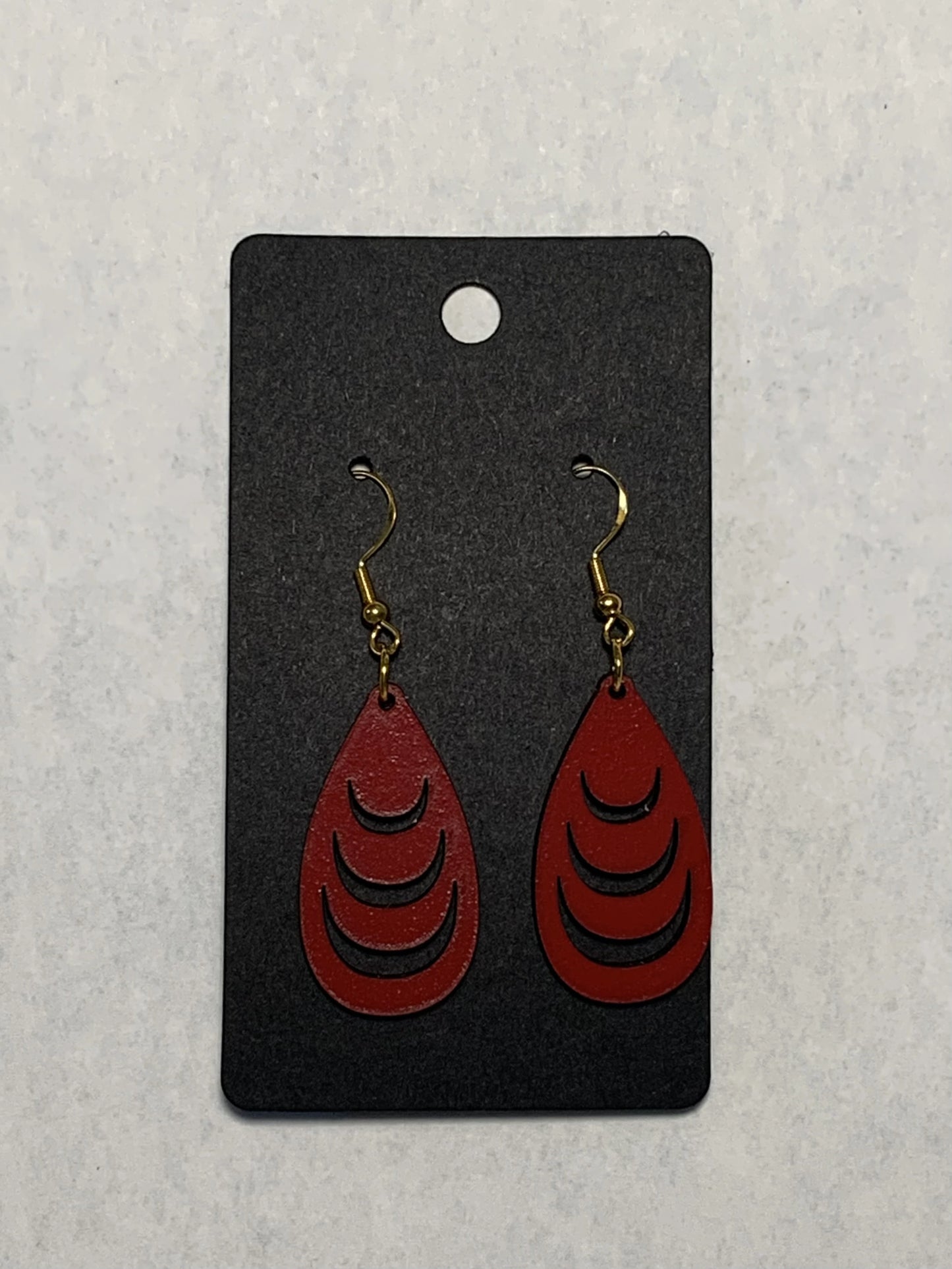 Wooden Teardrop Earrings