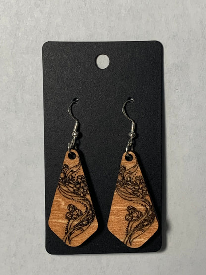 Wooden Tie Earrings