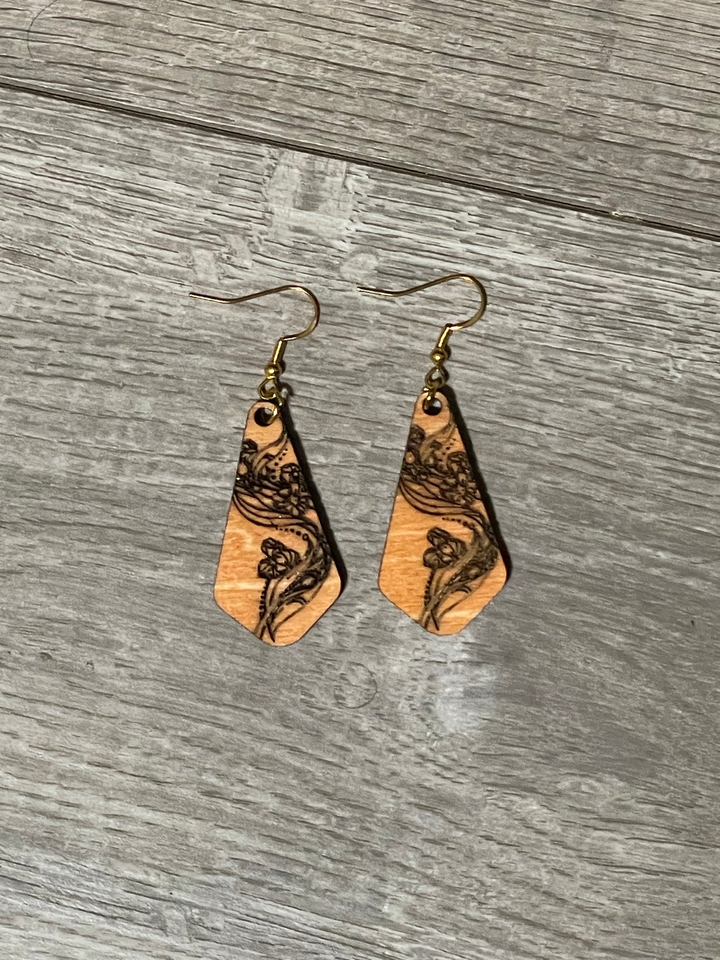 Wooden Tie Earrings