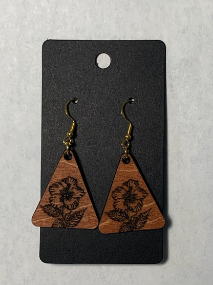 Triangle Floral Earrings